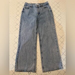 Princess‎ Polly wide legged jeans in light wash size 8